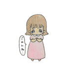 手書き。日常のおしゃれ女子（個別スタンプ：8）