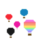 8bit 熱気球 バルーン 天気 weather（個別スタンプ：1）