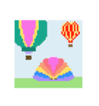 8bit 熱気球 バルーン 天気 weather（個別スタンプ：2）
