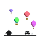 8bit 熱気球 バルーン 天気 weather（個別スタンプ：3）