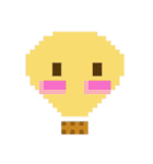 8bit 熱気球 バルーン 天気 weather（個別スタンプ：6）