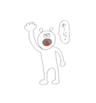 シンプルにくま（個別スタンプ：1）
