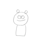 シンプルにくま2（個別スタンプ：3）