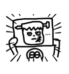 やる気のない輩が画用紙で誇示する。（個別スタンプ：3）