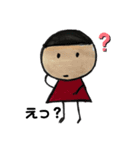 丸い顔の女の子（個別スタンプ：3）