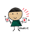 丸い顔の女の子（個別スタンプ：18）