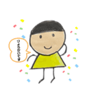丸い顔の女の子（個別スタンプ：19）