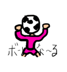手書きのサッカースタンプ（個別スタンプ：2）