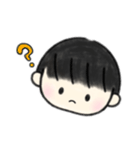 黒髪マッシュの男の子（個別スタンプ：14）