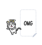 Grey striped cat！ Message stickers JP（個別スタンプ：12）