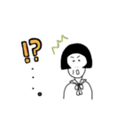オカッパちゃんのひと文字（個別スタンプ：1）