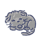 くろいいぬとぶちねこ（個別スタンプ：2）