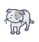 くろいいぬとぶちねこ（個別スタンプ：14）