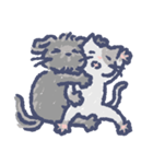 くろいいぬとぶちねこ（個別スタンプ：22）