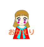 ほっぺがかわいい女の子のスタンプ1（個別スタンプ：2）