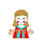 ほっぺがかわいい女の子のスタンプ1（個別スタンプ：9）