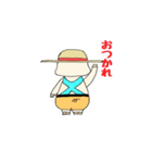 釣り好きコブタのアオリイカのエギング（個別スタンプ：3）