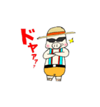 釣り好きコブタのアオリイカのエギング（個別スタンプ：22）