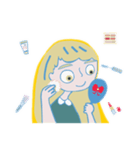 グリンピースになりかけたエリちゃん（個別スタンプ：1）