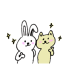 ウサギとネコのおめでとう（個別スタンプ：12）