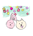 ウサギとネコのおめでとう（個別スタンプ：27）