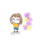 ぶきっちょちゃん(使える)（個別スタンプ：4）