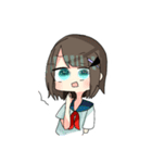 ゆるじょしすたんぷ（セーラー服）（個別スタンプ：5）
