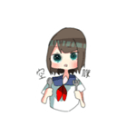 ゆるじょしすたんぷ（セーラー服）（個別スタンプ：9）