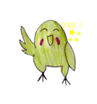 黄緑インコさんと薄紫インコさん（個別スタンプ：8）