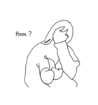 雰囲気女子スタンプ②（英語、日本語）（個別スタンプ：6）