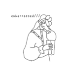 雰囲気女子スタンプ②（英語、日本語）（個別スタンプ：7）