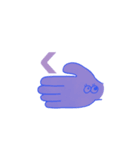 か行の指文字くん（個別スタンプ：3）