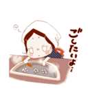 おかめちゃんの糸とり日記（個別スタンプ：4）