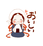 おかめちゃんの糸とり日記（個別スタンプ：5）
