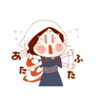 おかめちゃんの糸とり日記（個別スタンプ：24）