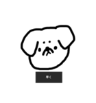 虚無顔毒舌犬 クロ（個別スタンプ：3）