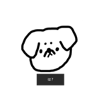 虚無顔毒舌犬 クロ（個別スタンプ：7）