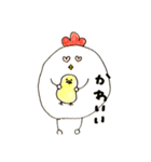 おおげさなにわとり（手書き）（個別スタンプ：12）