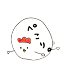 おおげさなにわとり（手書き）（個別スタンプ：19）