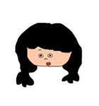黒髪の周りに1人は居そうな女たち（個別スタンプ：3）