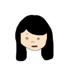 黒髪の周りに1人は居そうな女たち（個別スタンプ：7）