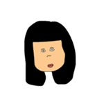 黒髪の周りに1人は居そうな女たち（個別スタンプ：11）