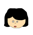 黒髪の周りに1人は居そうな女たち（個別スタンプ：16）