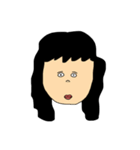 黒髪の周りに1人は居そうな女たち（個別スタンプ：17）