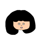 黒髪の周りに1人は居そうな女たち（個別スタンプ：18）
