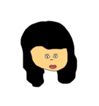 黒髪の周りに1人は居そうな女たち（個別スタンプ：20）