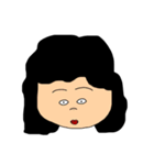 黒髪の周りに1人は居そうな女たち（個別スタンプ：21）