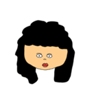黒髪の周りに1人は居そうな女たち（個別スタンプ：24）