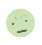 シンプルな顔たち。（個別スタンプ：4）