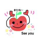 手描き癒やしのりんごちゃん（個別スタンプ：20）